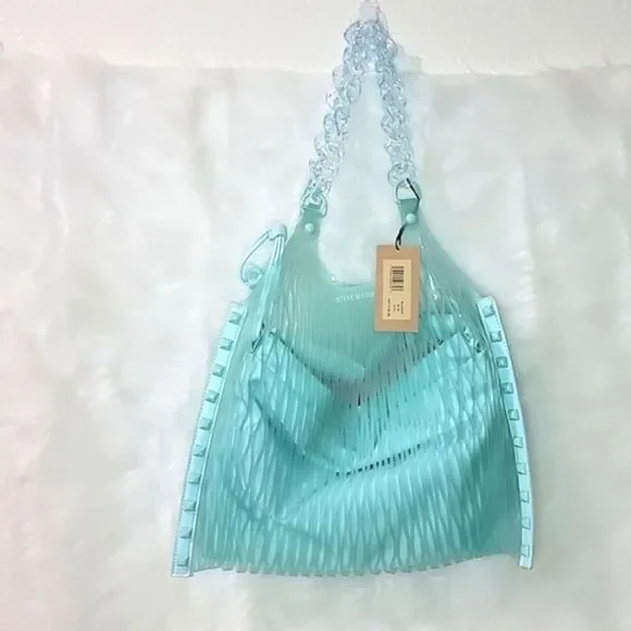 NWT STEVE MADDEN BLASER HOBO BAG AQUA - Picture 1 of 6